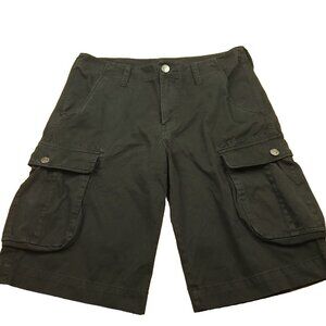 True Religion Mens 34 Shorts Cargo Black Casual Flap Pocket Utility